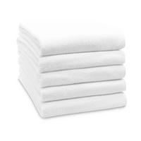 BADETUCH, 5er-Set, 100x150 cm, 100% Baumwolle, Weiß - Weiß, Textil (100/150cm) - Zollner