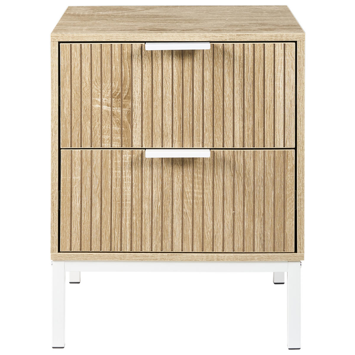 NOĆNI ORMARIĆ s 2 ladice svijetlosmeđi Royalla - svijetlo smeđa, drvni materijal (40/40/52cm) - Beliani
