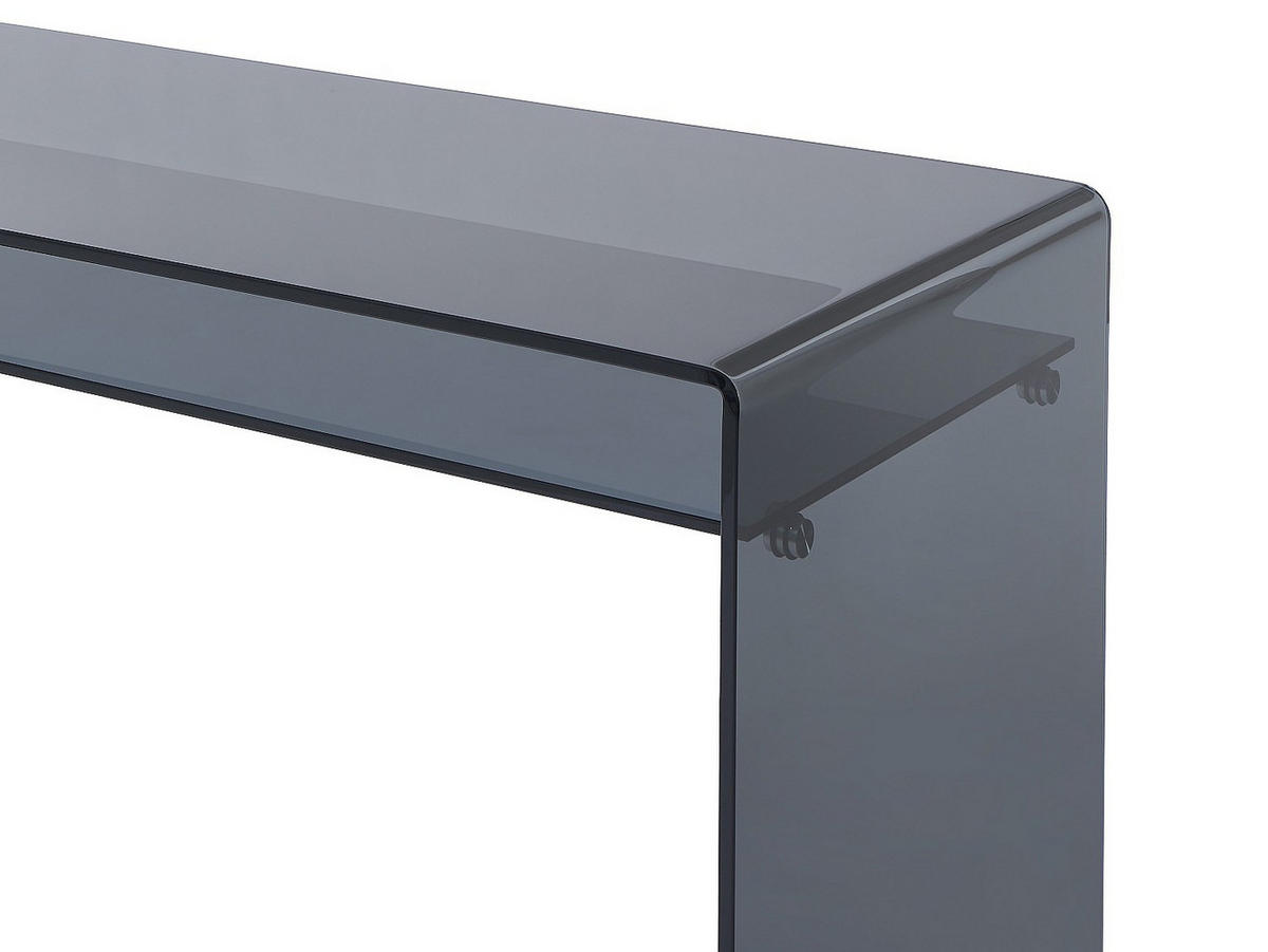 SCHREIBTISCH - 120 cm x 60 cm - glas - anthrazitgrau Stileos - Anthrazit, Glas (120/60/75cm) - Vente-Unique