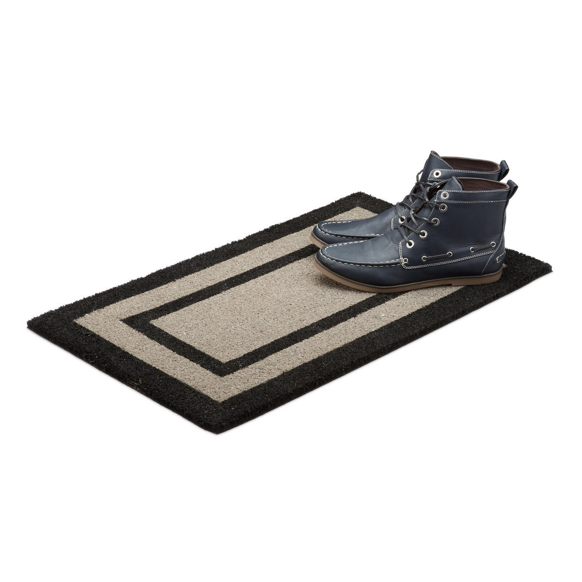 FUSSMATTE - Grau, Kunststoff/Textil (75/45cm) - Relaxdays