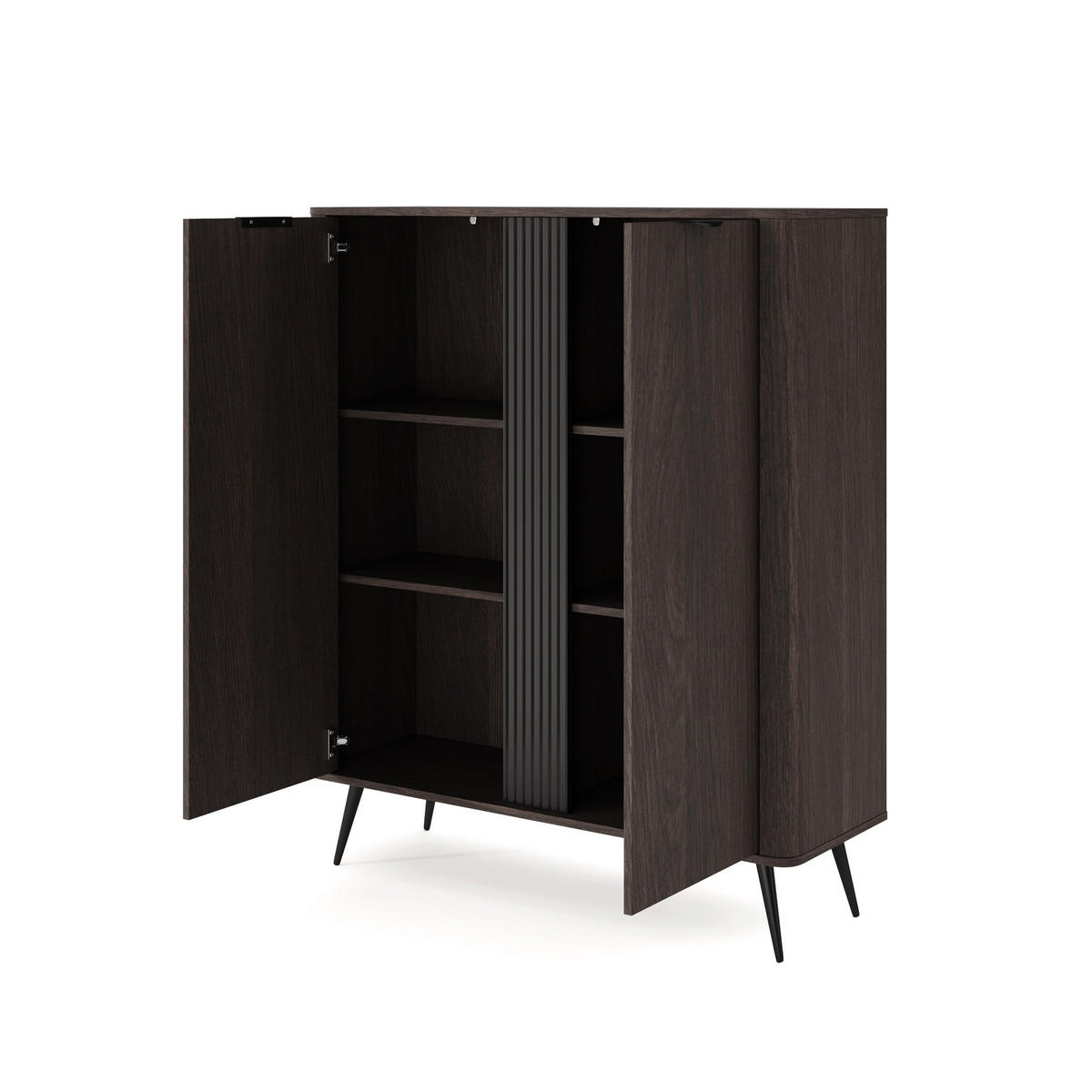 KOMMODE Velia - Braun, Holzwerkstoff (113.2/134.2/38cm) - Pillovely