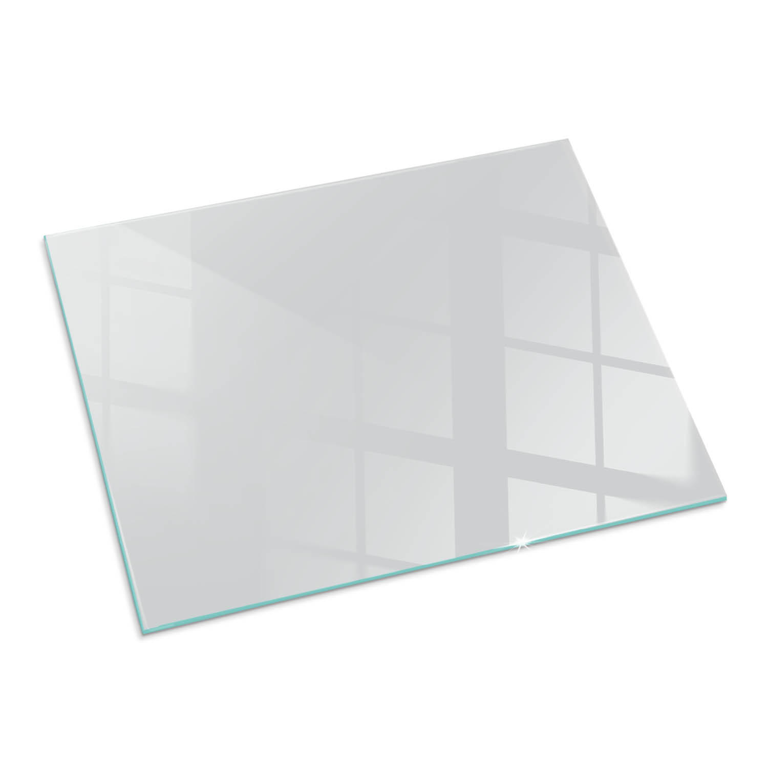 GLASPLATTE für Kamin 80x60 cm Grau - Grau, Glas (80/60/0.4cm) - ArtPrintCave