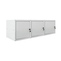 SCHLIESSFACHWÜRFEL Cubic 3er-Set 35x35x35 cm Grau - Grau, Metall (105/35/35cm) - PROREGAL