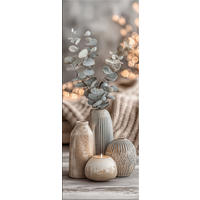 GLASBILD 30x80 cm Stillleben Eukalyptus - Beige, Glas (30/80cm) - artissimo