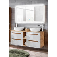 WASCHTISCH Luton-56 - Weiß, Holzwerkstoff (141/200/46cm) - Lomado