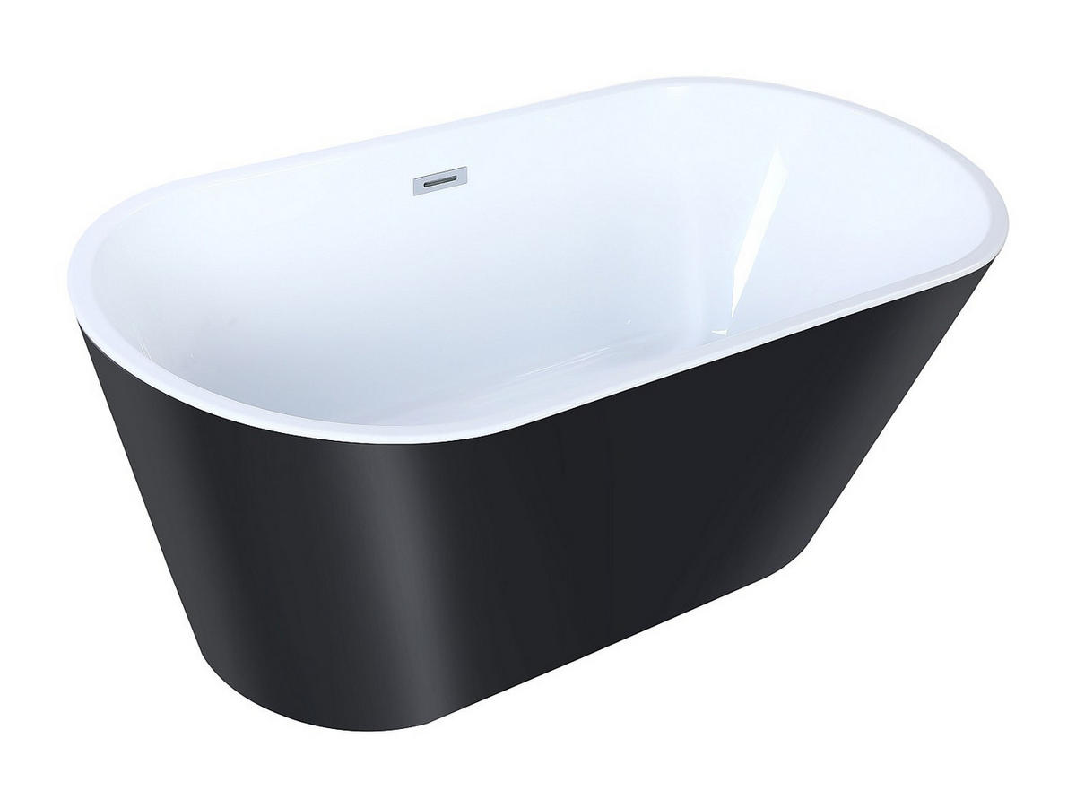 FREISTEHENDE Badewanne - 1 Person - Acryl - Schwarz - - Schwarz, Kunststoff (150/58/70cm) - Vente-Unique
