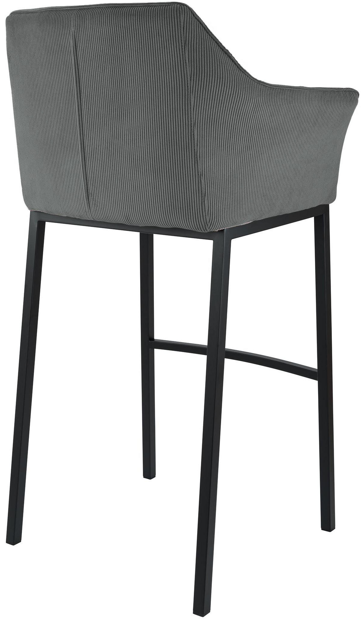 BARHOCKER Metall Grau - Schwarz/Grau, Metall (64/110/48cm) - CLP