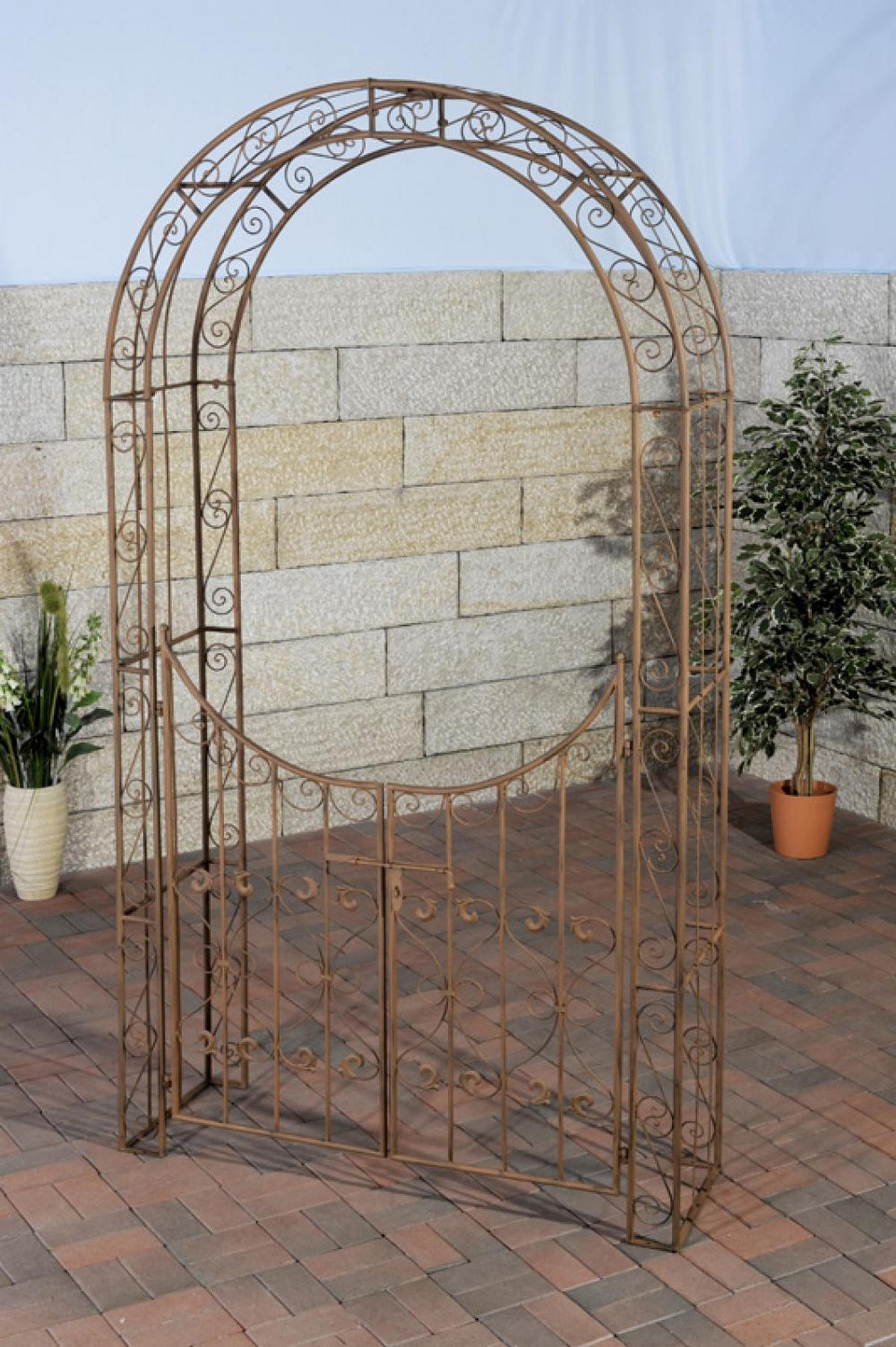 ROSENBOGEN Metall Antik Braun - Braun, Metall (135/245/41.5cm) - CLP