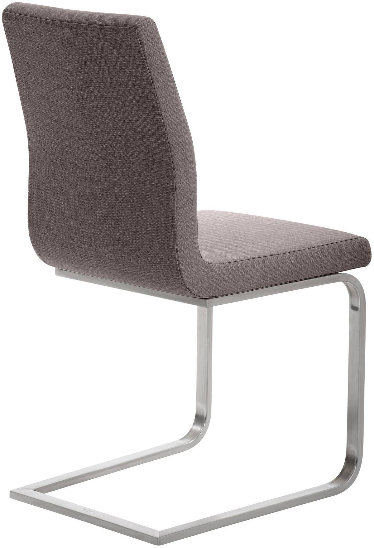 SCHWINGSTUHL Stoff Grau - Edelstahlfarben/Grau, Textil/Metall (40/90/50cm) - CLP