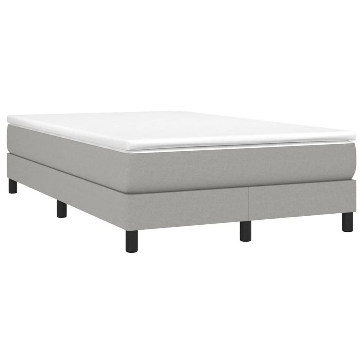 POLSTERBETT Quinlan 120/203 cm - Hellgrau, Holzwerkstoff (120/200cm) - Nettlife