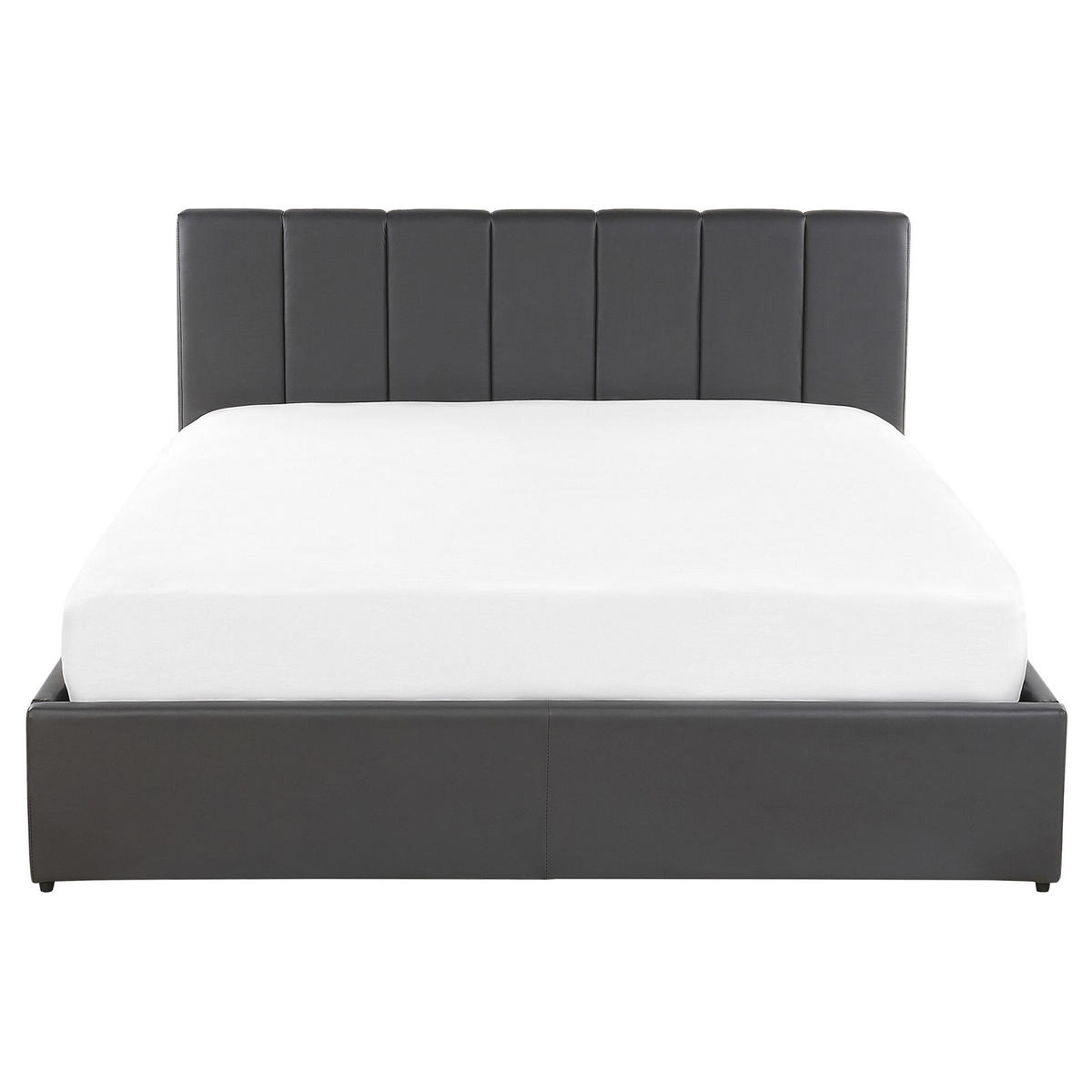 BETT 160/200 cm Dunkelgrau Dreux - Dunkelgrau, Textil (160/200cm) - Beliani