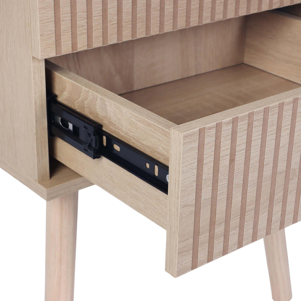 KOMODA Přírodní 2 zásuvky MDF borovice 50x35x30 cm - světle hnědá, dřevo/kompozitní dřevo (35/50/30cm) - Relaxdays