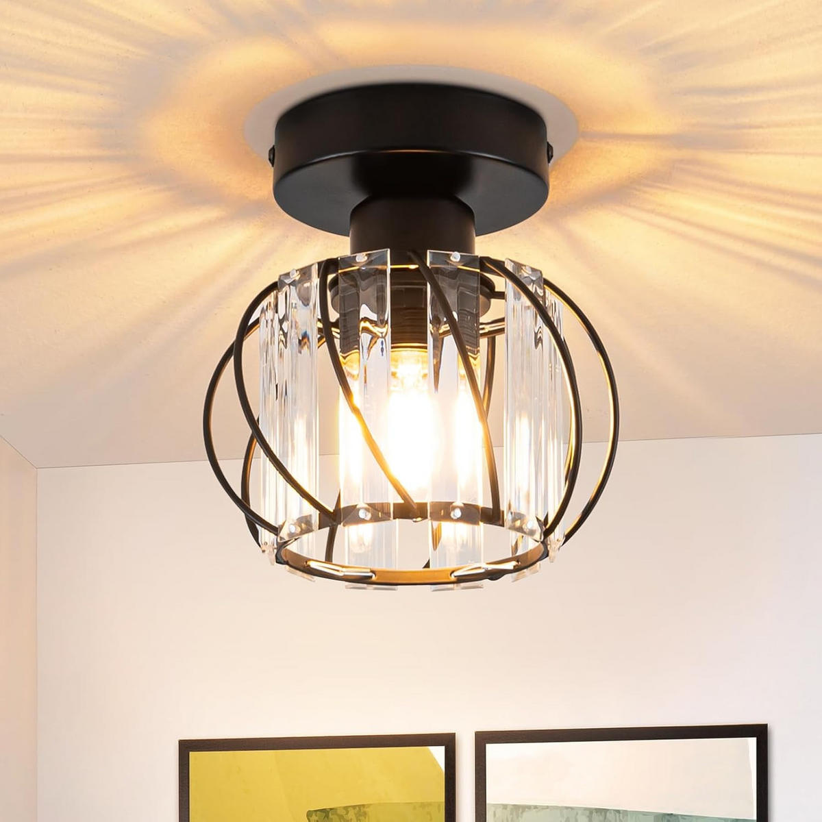 LED-DECKENLEUCHTE Welsar 16/15/15 cm - Schwarz, Metall (16/15/15cm) - ZMH