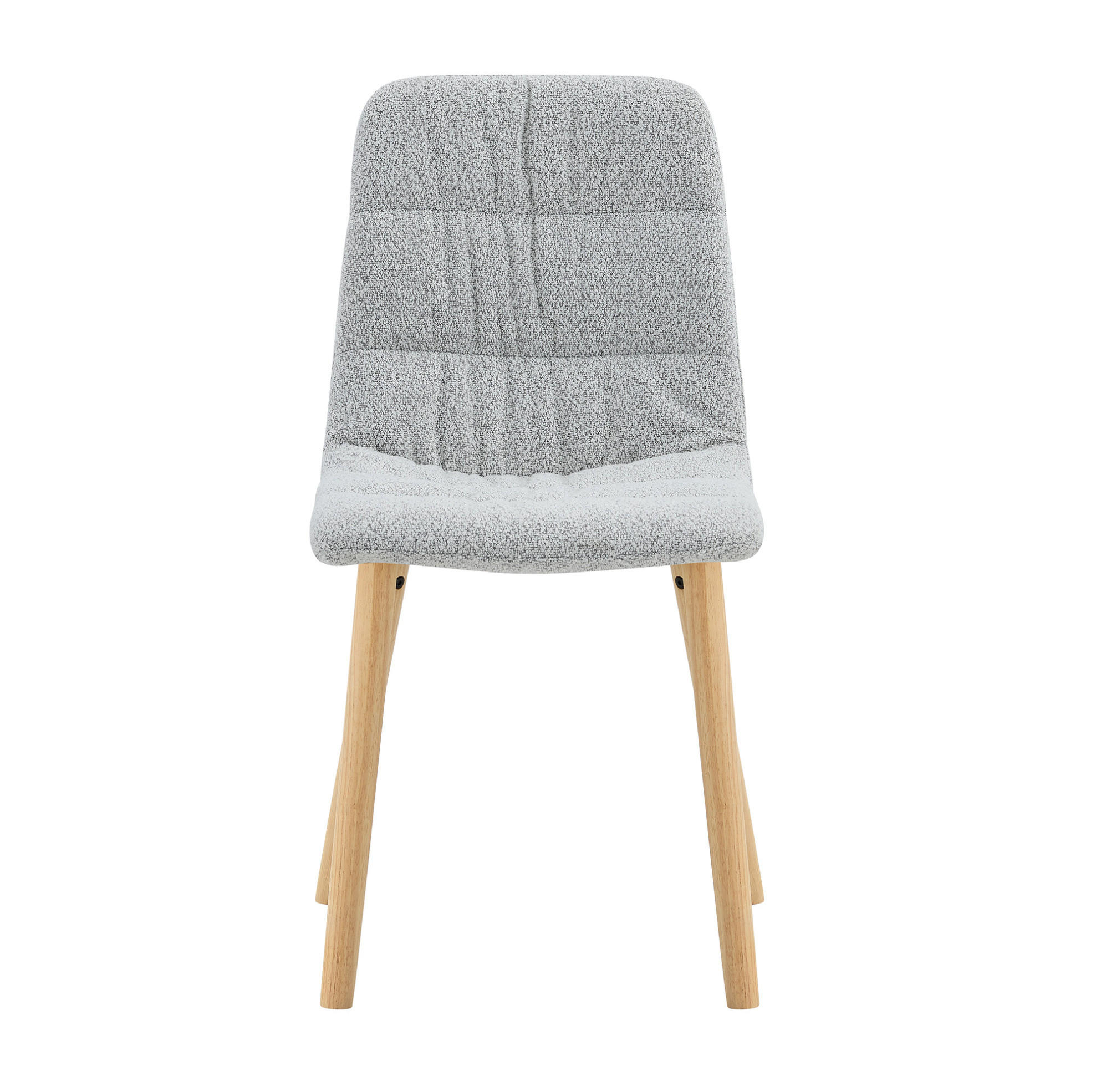 ESSZIMMERSTUHL ergonomisch 88 cm Stoff Hellgrau Eiche 2er-Set - Hellgrau, Holz (48/88/44cm) - Meubliv