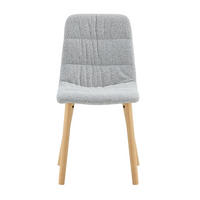 ESSZIMMERSTUHL ergonomisch 88 cm Stoff Hellgrau Eiche 2er-Set - Hellgrau, Holz (48/88/44cm) - Meubliv