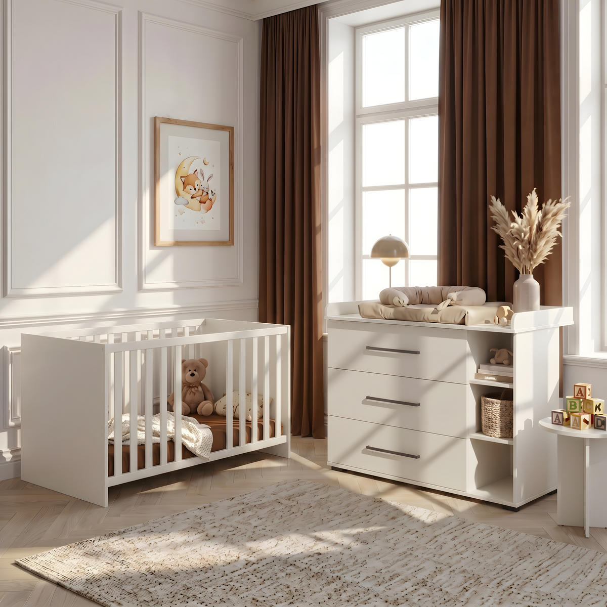 BABYBETT Essentials Weiß - Weiß, Holz/Holzwerkstoff (70/140cm) - arthur berndt