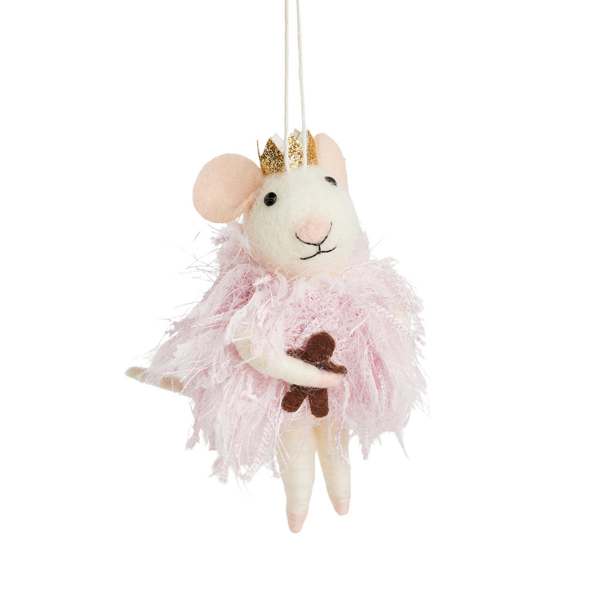 WANDDEKORATION Princmousi, Hellrosa, 12x8x8 cm, Dekorative Weihnachtsdeko - Hellrosa, Textil (8/12/8cm) - home&you