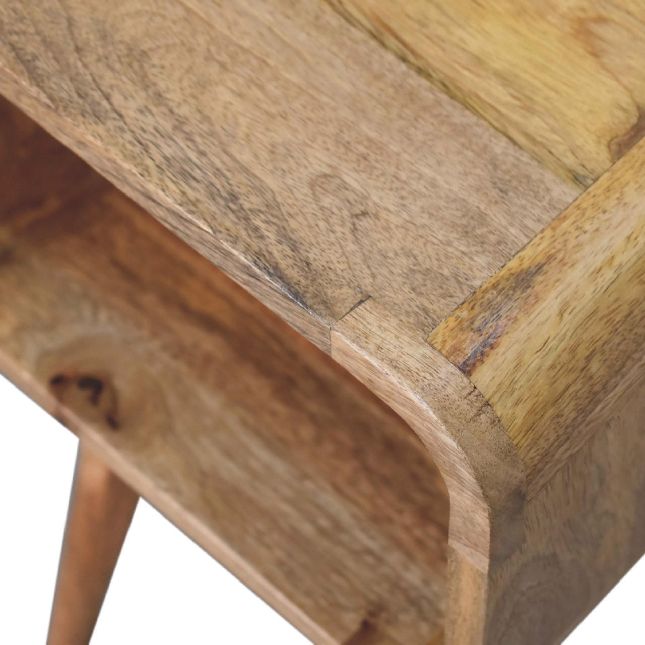 NACHTTISCH aus Massivholz - Messingfarben/Braun, Holz/Metall (30/50/25cm) - Artisan Furniture