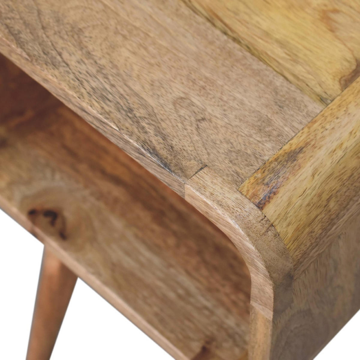 NACHTTISCH aus Massivholz - Messingfarben/Braun, Holz/Metall (30/50/25cm) - Artisan Furniture