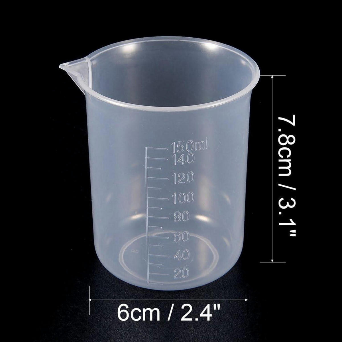 MESSBECHER 150 ml 4-teiliges Set Kunststoff Transparent - Transparent, Kunststoff (0.15L)