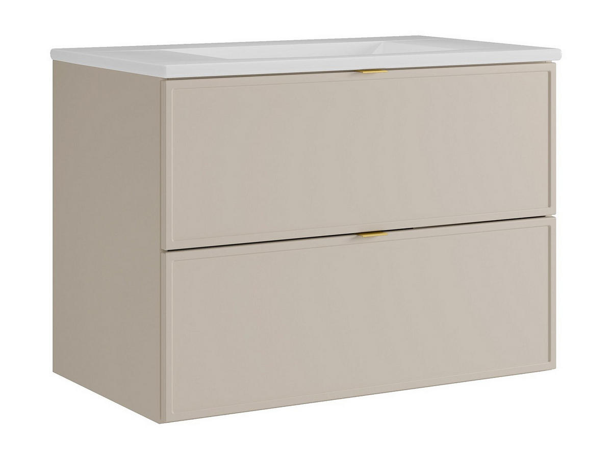 EINZELWASCHTISCH - 80 cmcm x 45 cmcm - Holz, Platte - Beige - ONDIL - Beige, Holz (80/60/45cm) - Vente-Unique
