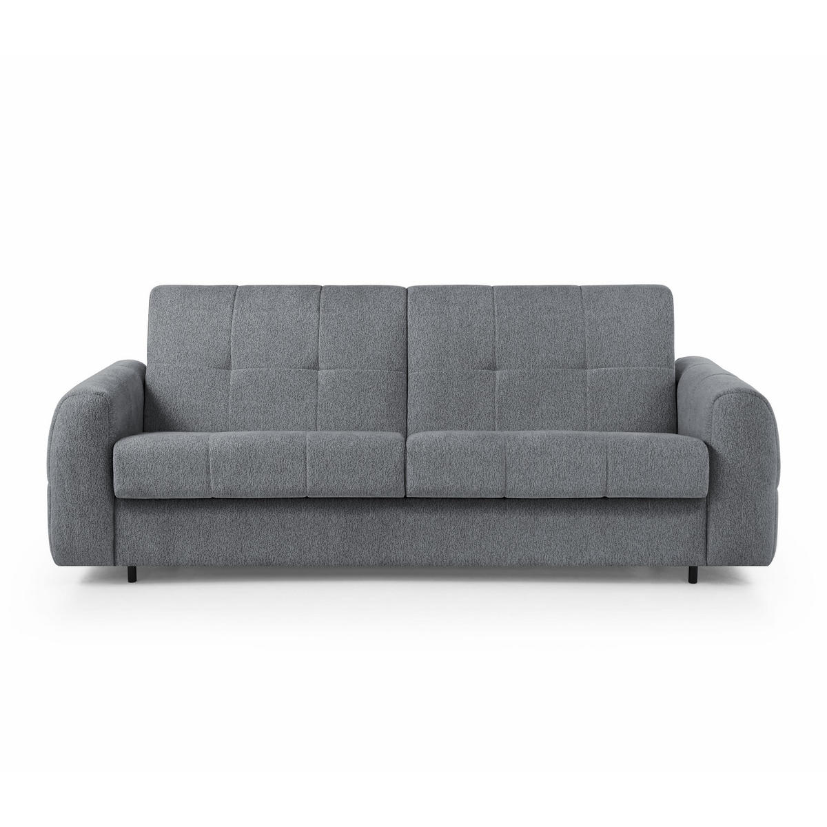 SCHLAFSOFA Pireus mit italienischem Gestell, 180x200, Dunkelgrau - Dunkelgrau/Schwarz, Textil (250/90/100cm) - Beautysofa