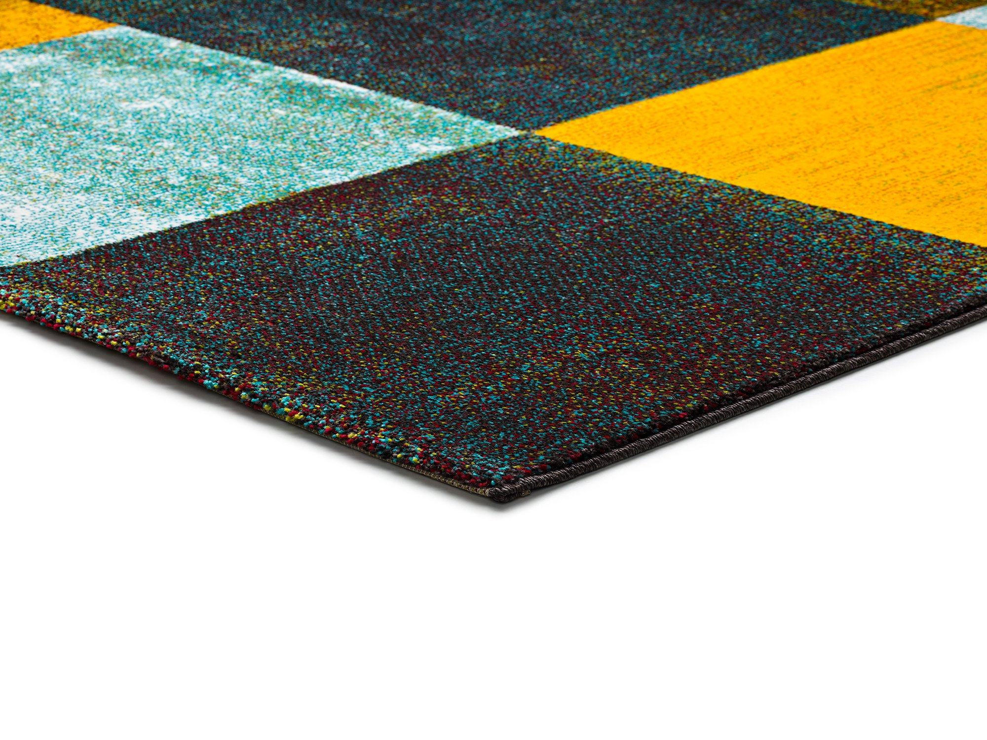 Thumbnail - Atticgo Webteppich, Mehrfarbig, Gelb, Grün, Blau, Textil, Ethno, Rechteckig, 80x150 cm, Oeko-Tex® Standard 100, in versc...