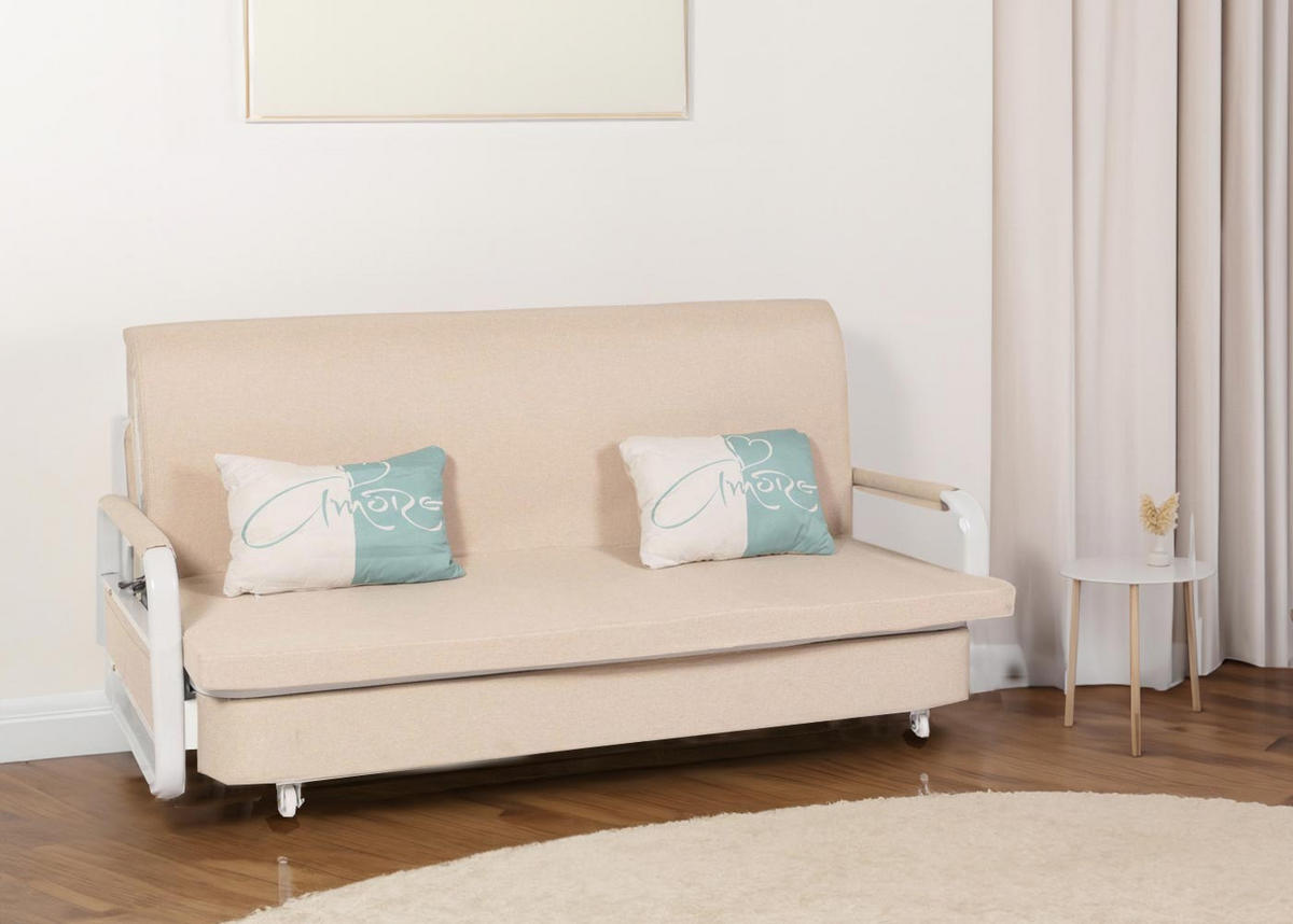 SCHLAFSOFA Beige - Beige, Textil (190/71/185cm) - MCW