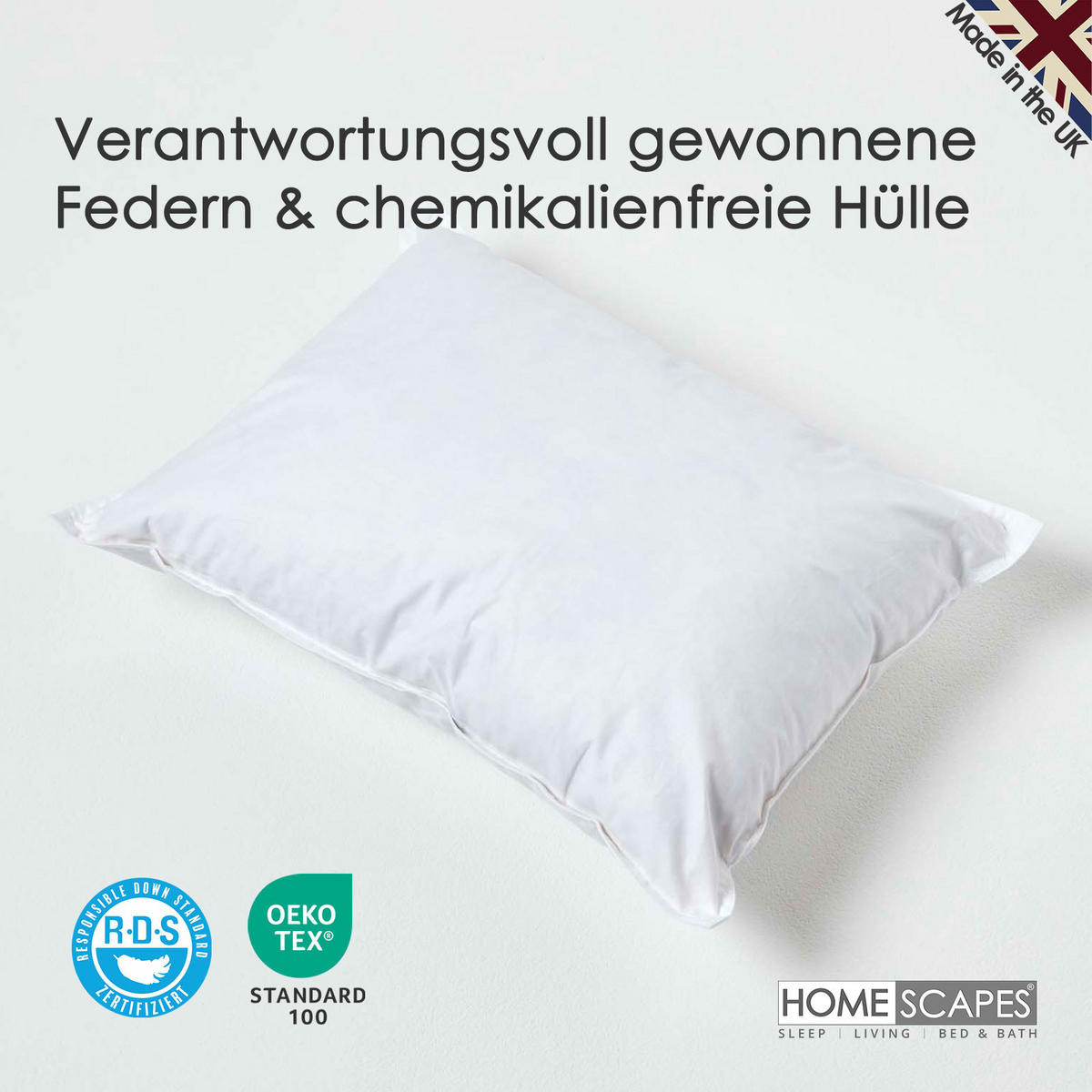 FÜLLKISSEN 4er-Set, Federkissen 30/40 cm - Weiß, Textil (30/40cm) - Homescapes