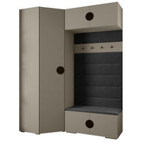 GARDEROBEN-SET 236,7/181,7/47 - Kaschmir/Schwarz, Holz/Metall (181.7/236.7/47cm) - Abiks Möbel