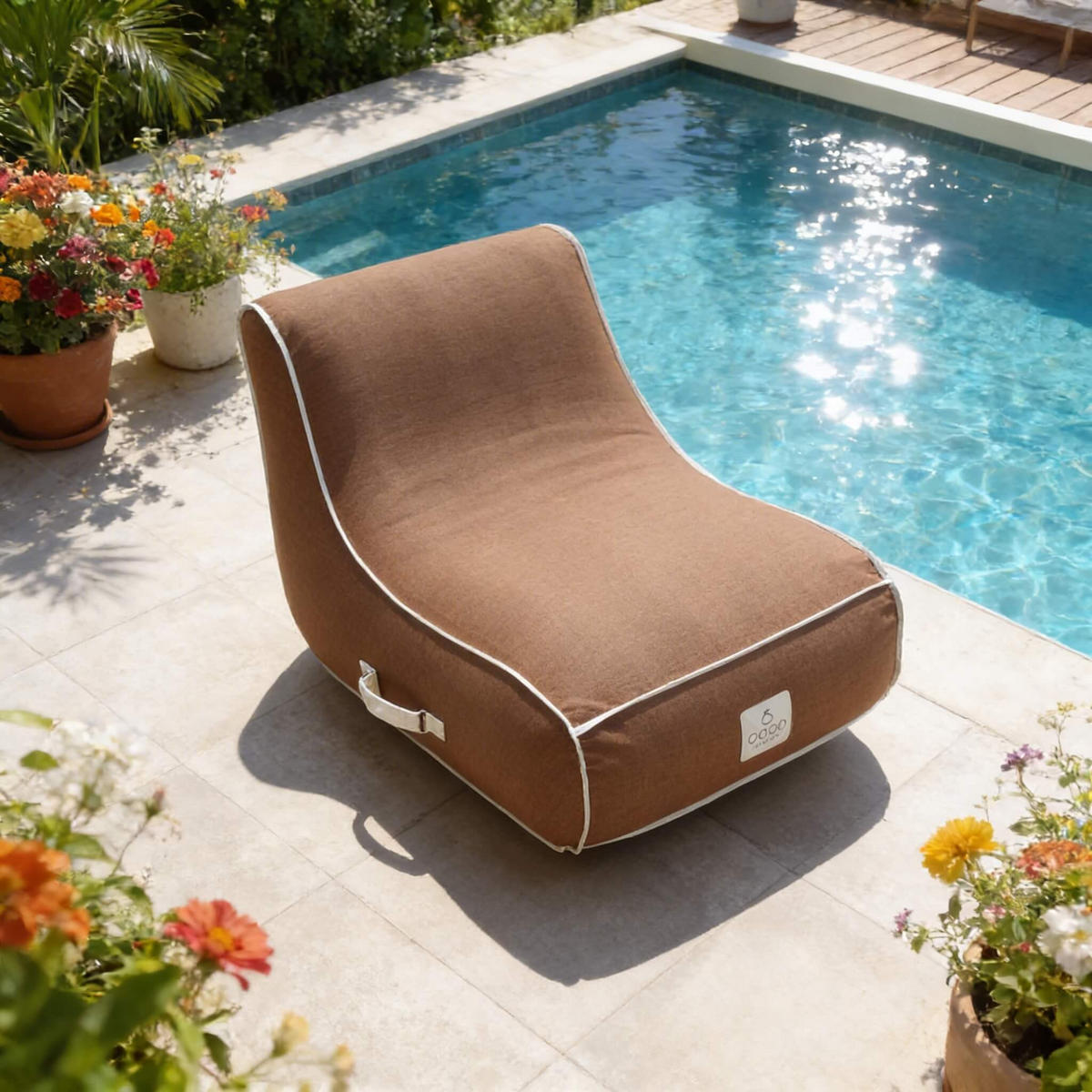 LOUNGESESSEL RIVIERA Braun - Braun, Kunststoff/Textil (75/75/75cm) - Coco Lounge