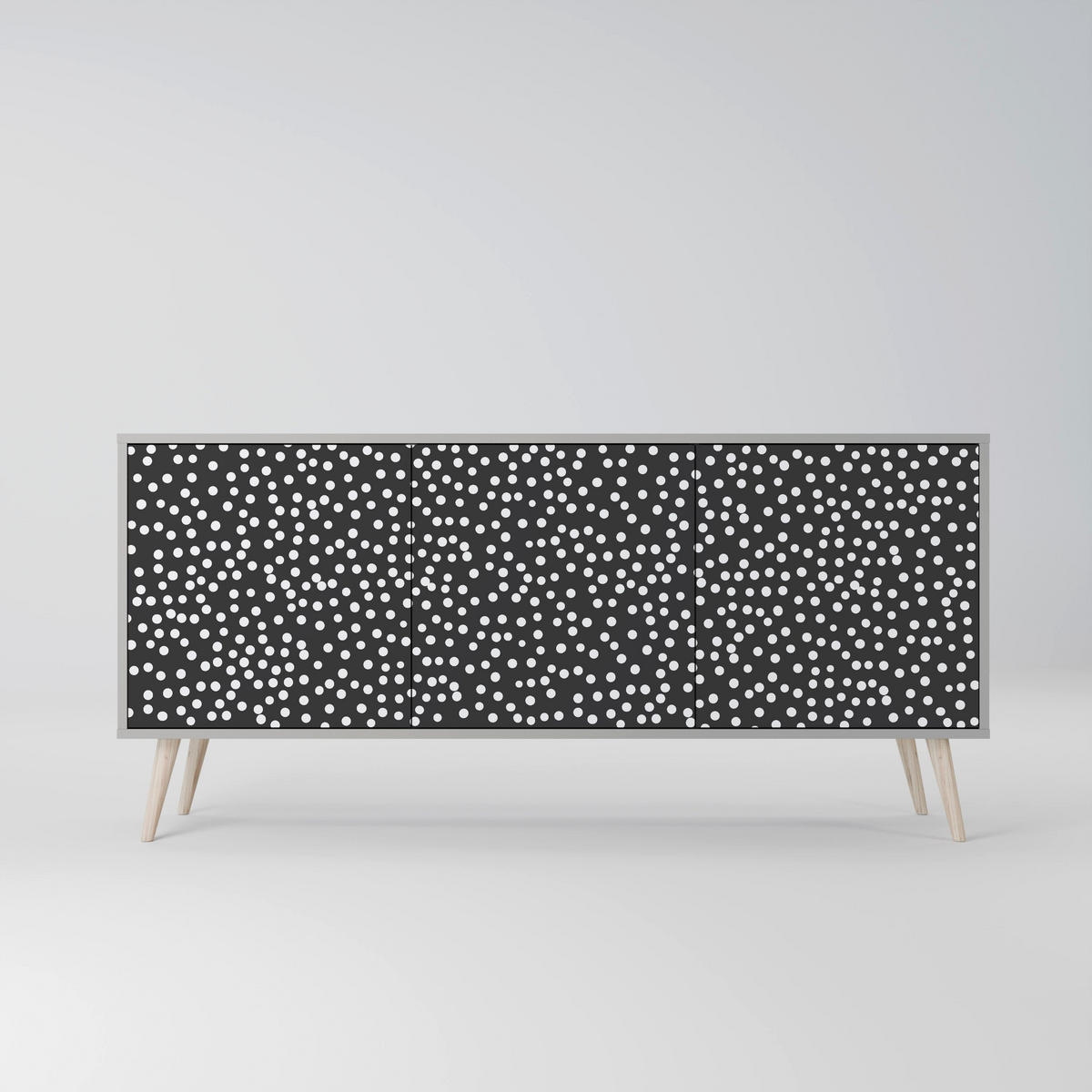 SIDEBOARD BLINDING LIGHTS, Eicheneffekt, 164,5x42x77,5 cm, 3 Türen - Eichefarben/Buchefarben, Holzwerkstoff/Buchenholz (164.5/77.5/42cm) - SpaceRebels