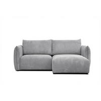 ECKSOFA TAUER 3-Sitzer, hellgrau - Hellgrau/Schwarz, Holzwerkstoff/Kunststoff (206/173cm) - Courtois Laville