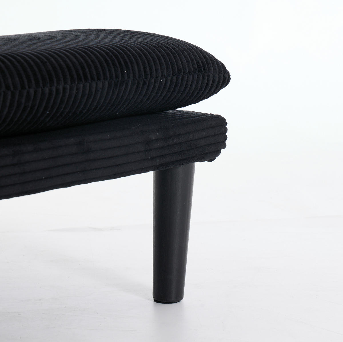 ROZKLÁDACÍ 2místná pohovka ze sametu 168x86x67 cm černá s polohovacím opěradlem a funkcí lůžka - černá, textil (84/67/167cm) - Modfu