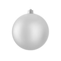 WEIHNACHTSKUGEL Silber matt, Ø 20 cm, Kunststoff, für Innen- und Außenbereich - Silberfarben, Kunststoff (30/30/30cm) - LAALU