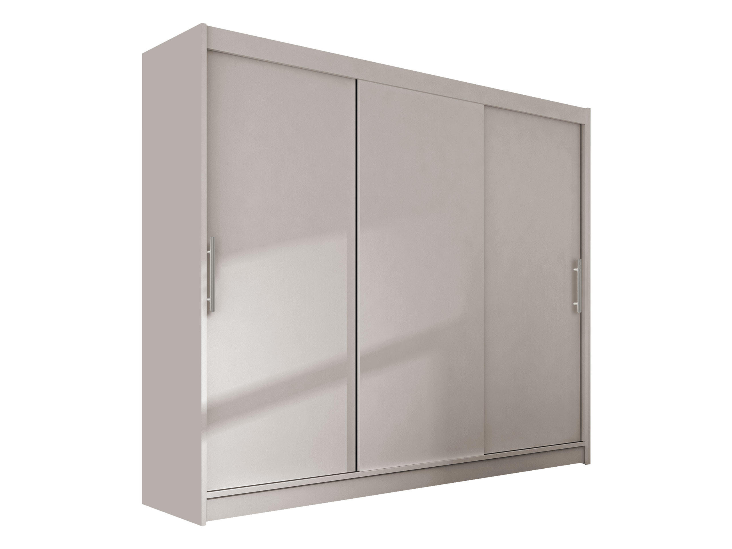 KLEIDERSCHRANK Aston II - Kaschmir/Silberfarben, Holzwerkstoff/Kunststoff (250/215/58cm) - MIRJAN24