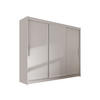 KLEIDERSCHRANK Aston II - Kaschmir/Silberfarben, Holzwerkstoff/Kunststoff (250/215/58cm) - MIRJAN24