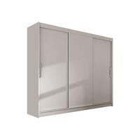 KLEIDERSCHRANK Aston II - Kaschmir/Silberfarben, Holzwerkstoff/Kunststoff (250/215/58cm) - MIRJAN24