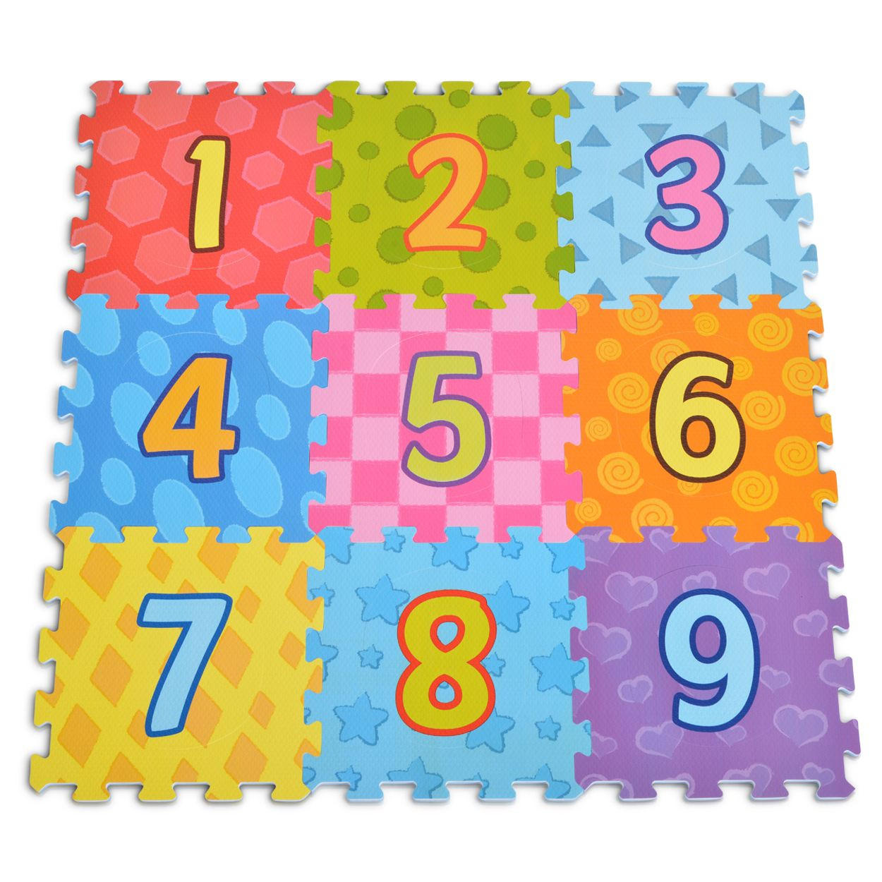 PUZZLEMATTE 3020 bunt 31 x 31 cm, Zahlen, 9-teilig, Spielmatte, ab 10 Monaten, EVA-Schaum - Multicolor, Kunststoff (31/1/31cm) - Moni