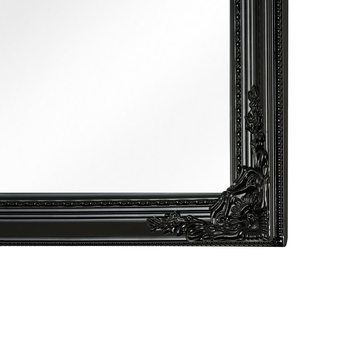 WANDSPIEGEL schwarz rechteckig 50/130 cm Fougeres - Schwarz, Kunststoff (50/130/3cm) - Beliani