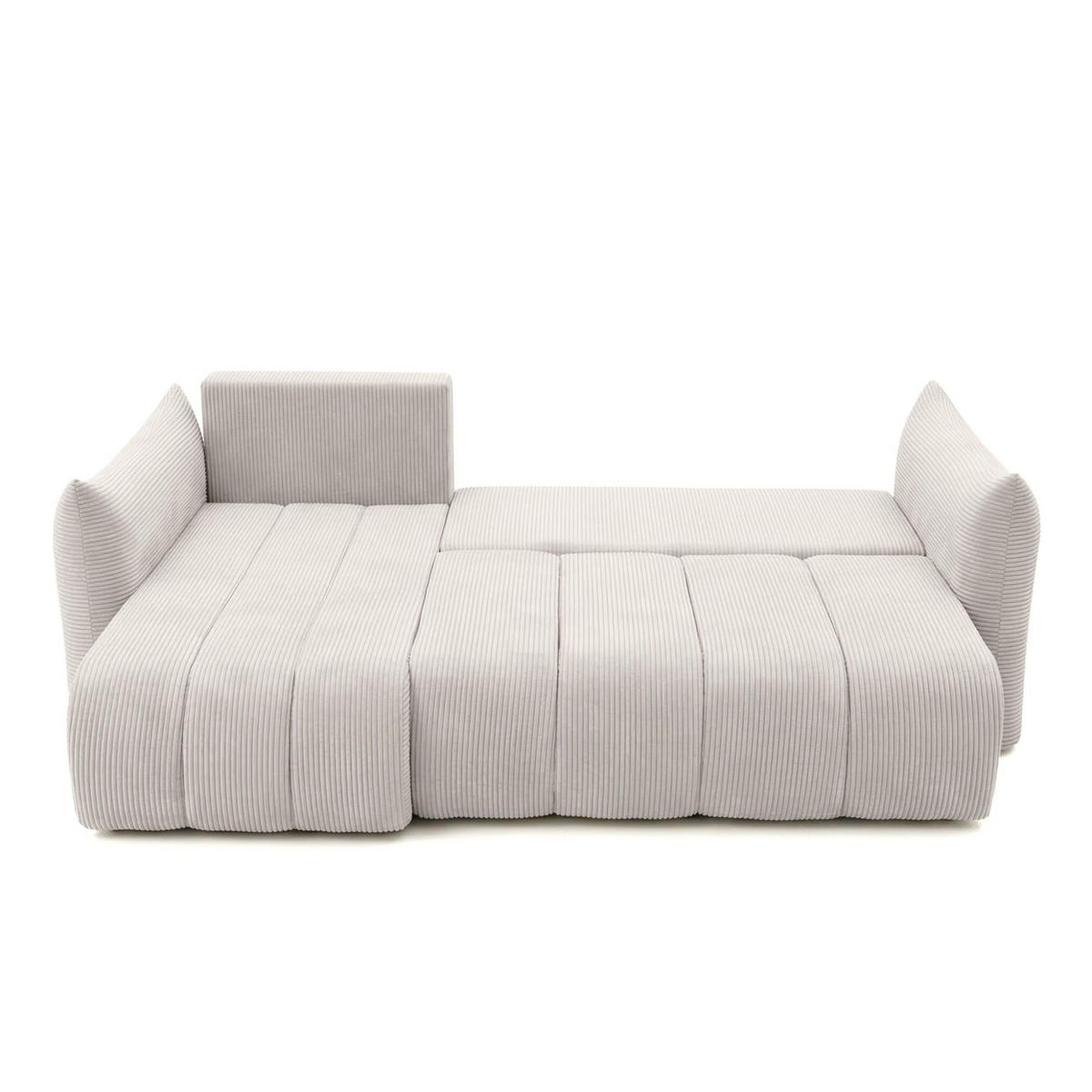ECKSOFA Ontario Xs Mit Schlaffunktion - Weiß, Holzwerkstoff/Textil (154/226cm) - Fun Möbel