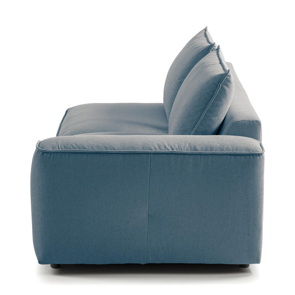 2,5-SITZER SOFA - modular - Blau/Schwarz, Kunststoff/Textil (184/82/99cm) - home24