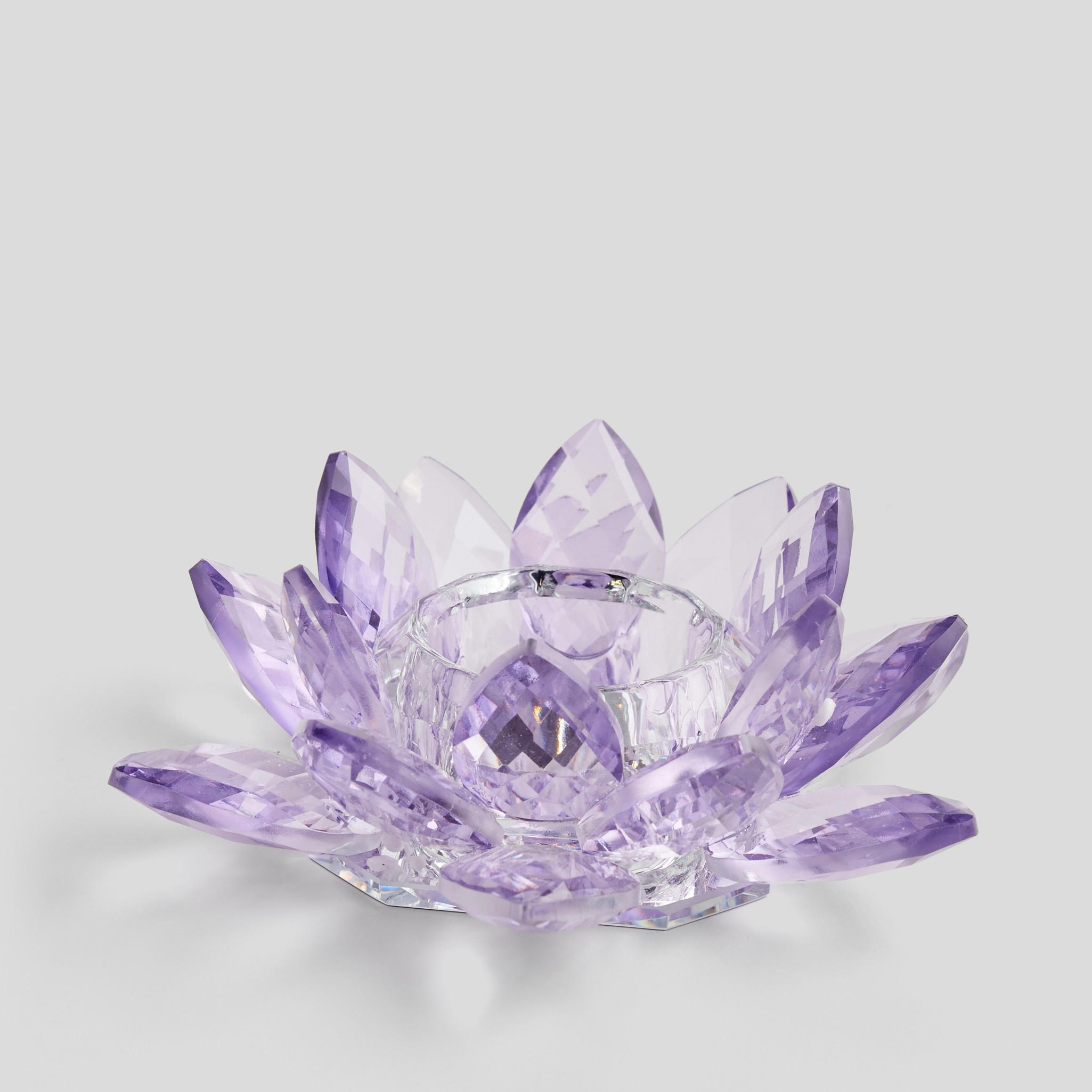 KERZENSTÄNDER Cristal shine - Violett, Glas (14/5/14cm) - home&you