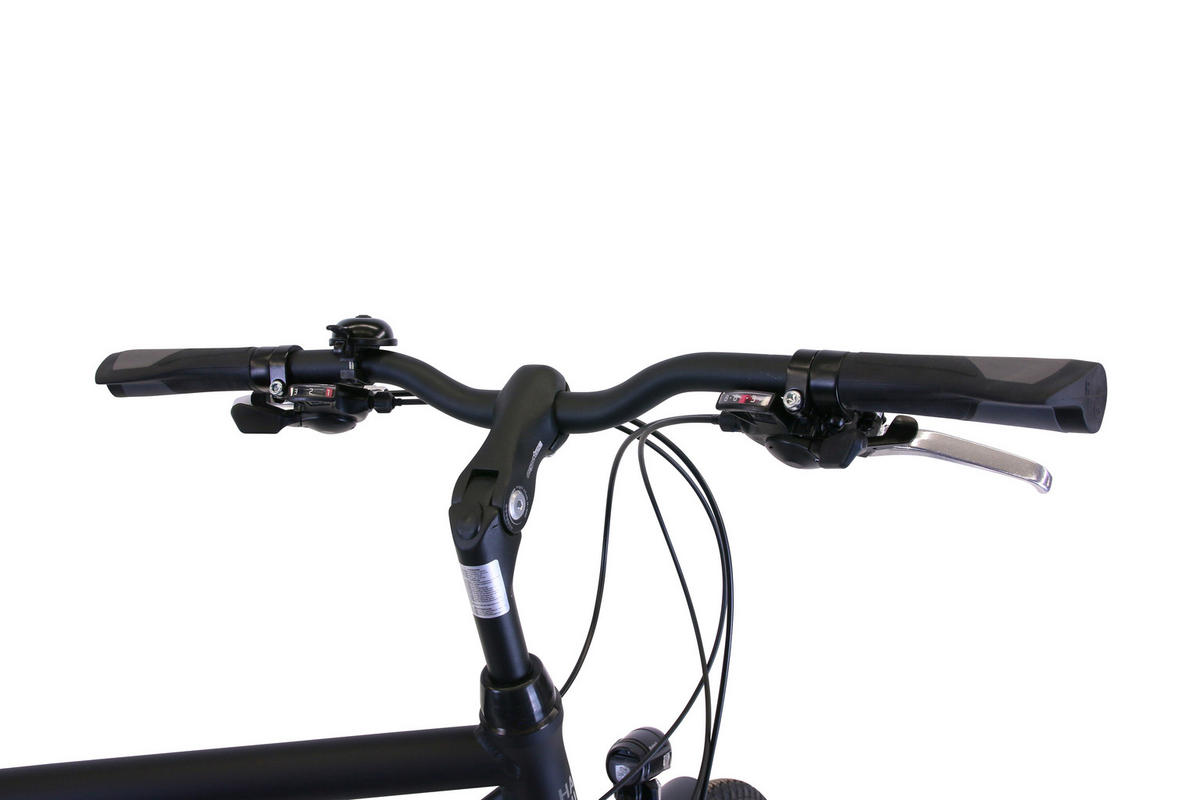 TREKKING Gent Premium Plus Black 3x8 Gang 28 Zoll Gr: 52cm & 57cm - Schwarz, Metall (57cm) - Hawk Bikes