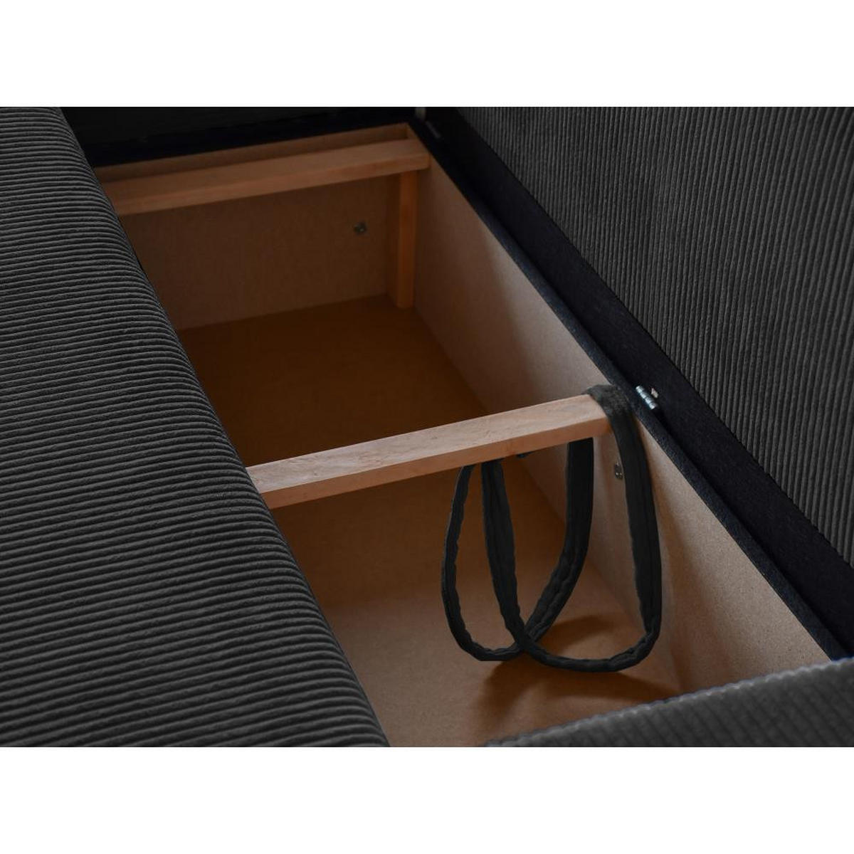 ECKSCHLAFSOFA mit Schlaffunktion Hektor dunkelgrau - Dunkelgrau/Schwarz, Kunststoff/Textil (277/152cm) - Beautysofa