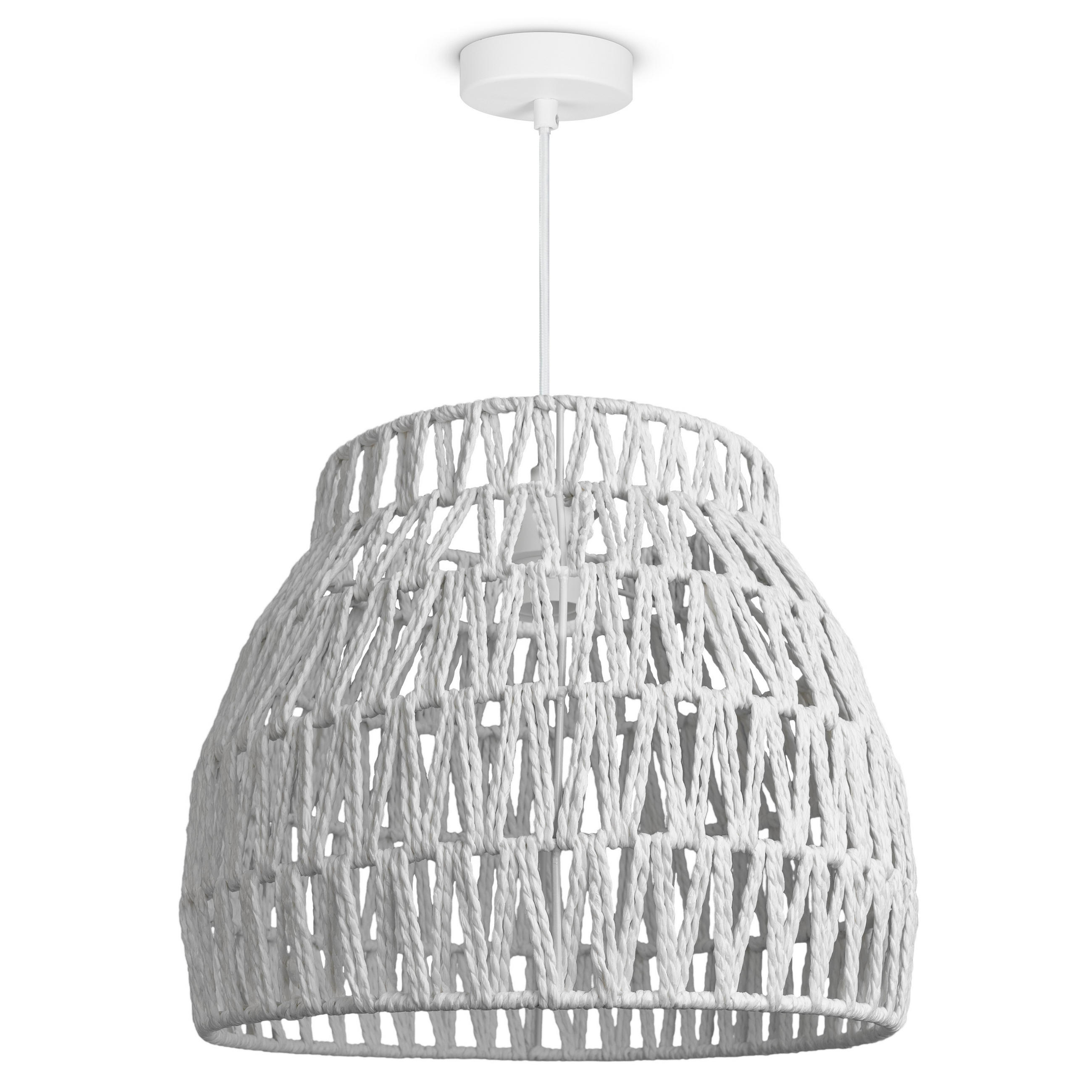 PENDELLEUCHTE Hugo Pd1 Ron - Weiß, Metall (35/35/30.4cm) - Paco Home