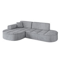 ECKSOFA Ottomane Links TARO-L1 - 243x171x79,5 cm Hellgrau - Grau, Holzwerkstoff/Textil (243/171cm) - ALTDECOR