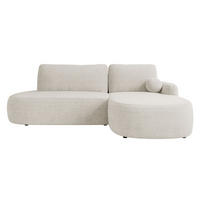 ECKSOFA Loridu O, Seite: Rechts - Creme/Schwarz, Holz/Kunststoff (274/174cm) - MIRJAN24