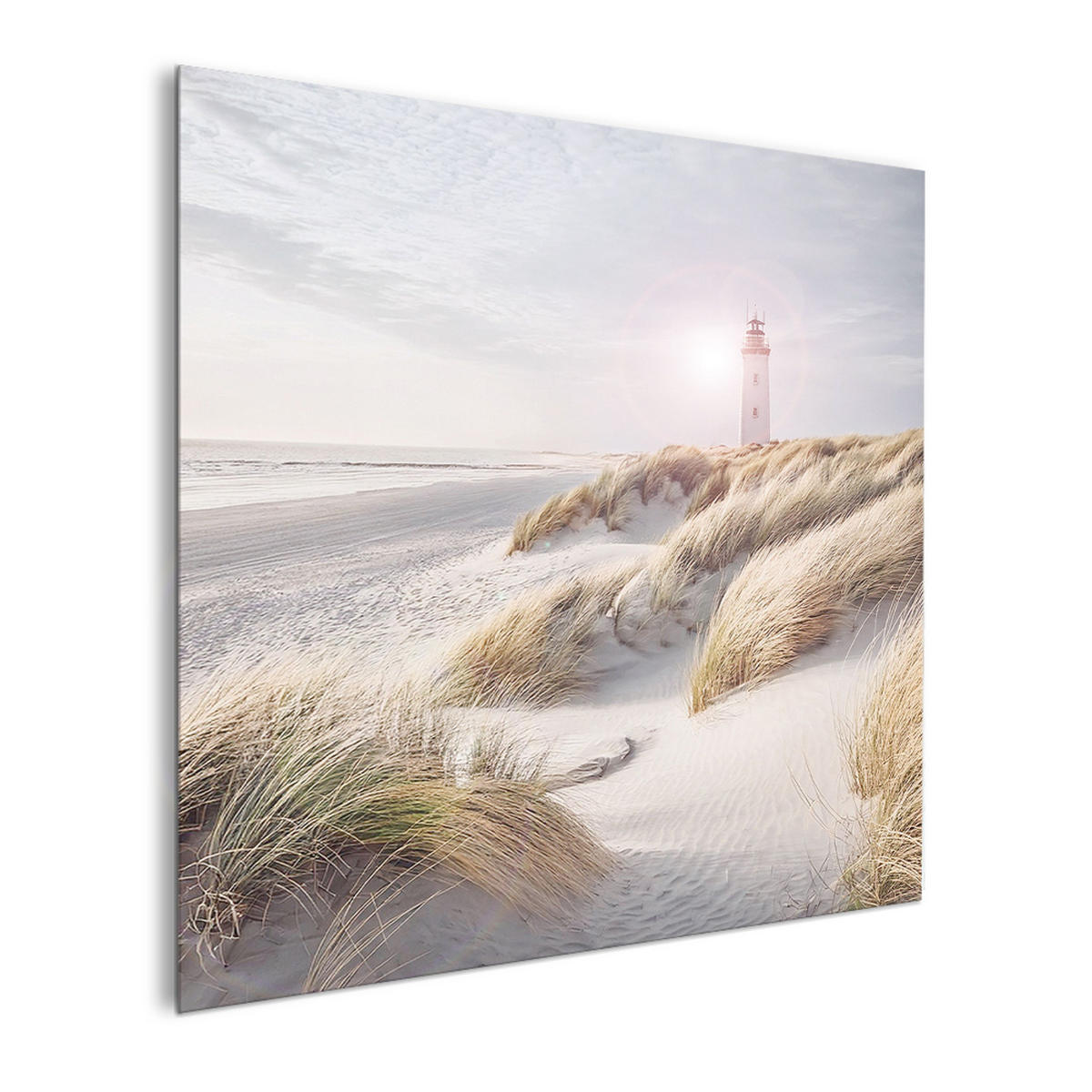 GLASBILD 30×30 cm Strand - Beige, Glas (30/30cm) - artissimo