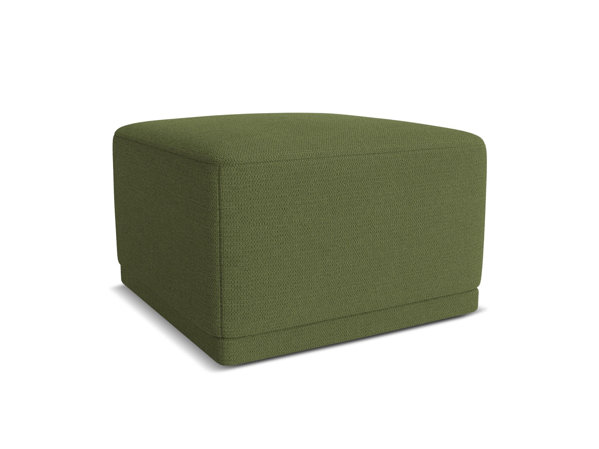 POUF Chenille Stoff Grün - Dunkelgrün/Schwarz, Kunststoff/Textil (65/40/65cm) - Makamii